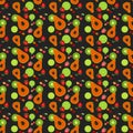 Seamless fruit pattern colorful Royalty Free Stock Photo