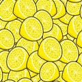 Seamless fruit pattern: lemons.