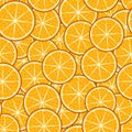 Seamless fruit pattern: orange slices.