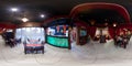 Seamless full spherical 360 degree panorama in equirectangular projection of chinese styled restaurant