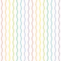 Seamless funky pattern. Vector illustration with rainbow zigzag shapes, lines