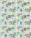 Seamless futuristic abstract pattern on white