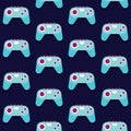 Seamless Gamepad Pattern Vector