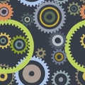Seamless gear background Royalty Free Stock Photo