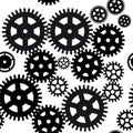 Seamless gear and cogwheel background Royalty Free Stock Photo