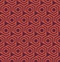 Seamless geometric abstract hexagonal pattern - eps8