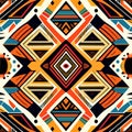 Seamless geometric African pattern. Ethnic ornament on the carpet Royalty Free Stock Photo
