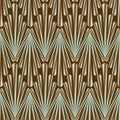 Seamless  geometric art deco pattern with a gradient in brown shades with pipes in a rhombus. Royalty Free Stock Photo