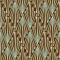 Seamless  geometric art deco pattern with a gradient in brown shades with pipes in a rhombus. Royalty Free Stock Photo