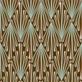 Seamless  geometric art deco pattern with a gradient in brown shades with pipes in a rhombus Royalty Free Stock Photo