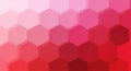 Gradient Hexagon Pattern Background - Pink to Red Royalty Free Stock Photo