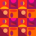 Seamless geometric background. Sunset colors. Vector stock illustration eps10. Royalty Free Stock Photo