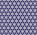 Seamless geometric blue star pattern background Royalty Free Stock Photo