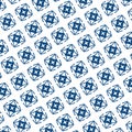 Seamless geometric blue traingle pattern in classic style. Repeating linear texture for wallpaper, packaging. Royalty Free Stock Photo
