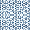 Seamless geometric blue traingle pattern in classic style. Repeating linear texture for wallpaper, packaging. Royalty Free Stock Photo