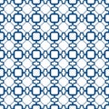 Seamless geometric blue traingle pattern in classic style. Repeating linear texture for wallpaper, packaging. Royalty Free Stock Photo