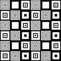 Seamless geometric checked black and white pattern Royalty Free Stock Photo