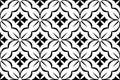 Seamless Geometric Checked Black and White Pattern Royalty Free Stock Photo
