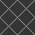 Seamless Geometric Checked Black and White Pattern. Vector Art Royalty Free Stock Photo