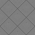 Seamless geometric checked op art pattern. 3D illusion Royalty Free Stock Photo