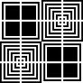 Seamless Geometric Checked Pattern. Black and White Texture Royalty Free Stock Photo
