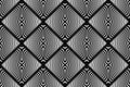 Seamless Geometric Checked Pattern. Striped Wavy Lines Black and White Texture Royalty Free Stock Photo