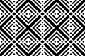 Seamless Geometric Checked Patterns. Black and White Texture