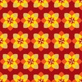 Seamless geometric colorful pretty flower pattern