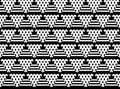 Seamless Geometric Diamonds and Triangles Pattern. Black and White Texture Royalty Free Stock Photo
