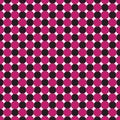 Seamless geometric dot pattern background. Fuchsia pink, black and white pattern.