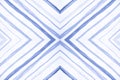 Seamless Geometric Ethnic Pattern. Hand Drawn Blue White Lines.