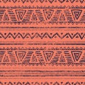 Seamless geometric ethnic pattern. Vector illustration. Royalty Free Stock Photo