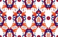 Seamless geometric fabric pattern, white collar stitching style EP.1