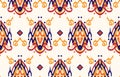 Seamless geometric fabric pattern, white collar stitching style EP.2