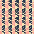 Seamless geometric fashion print of wide vertical patterned stripes
