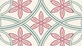 Seamless Geometric Floral Lattice Pattern, vector design Generative AI Royalty Free Stock Photo