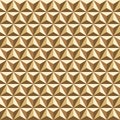 Seamless geometric gold triangle pattern background.