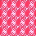 Seamless Geometric Hexagon Pattern in Pink and White Royalty Free Stock Photo