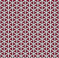 Seamless geometric hexagons pattern. Red, black and white texture Royalty Free Stock Photo