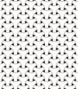 Seamless geometric mesh pattern vector illusion triangular mesh netting black and white circles with volumetric effect Royalty Free Stock Photo