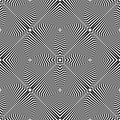 Seamless geometric op art pattern. Striped lines texture Royalty Free Stock Photo