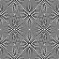 Seamless geometric op art pattern. Striped lines texture Royalty Free Stock Photo