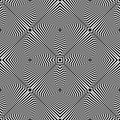 Seamless geometric op art pattern. Striped lines texture Royalty Free Stock Photo