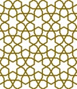 Seamless geometric ornament based on traditional islamic art.Brown color lines