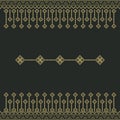 Seamless geometric ornamental vector pattern with dots gold color. Abstract background motif ulos. creative cloth pattern.