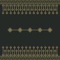 Seamless geometric ornamental vector pattern with dots gold color. Abstract background motif ulos. creative cloth pattern.