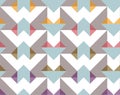 Seamless geometric simple pastel hearts pattern wallpaper