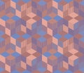 Seamless geometric patchwork pattern in pastel tones. Quilt. Golf design Royalty Free Stock Photo