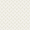 Seamless geometric pattern . Brown on white background .Average thickness lines Royalty Free Stock Photo
