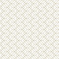 Seamless geometric pattern . Brown on white background .Average thickness lines Royalty Free Stock Photo